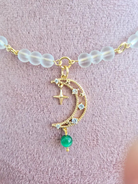 Aeriselle-Mage the Green Moon Halskette-Edelstahl Gold - Halskette