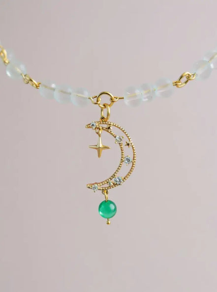 Aeriselle-Mage the Green Moon Halskette-Edelstahl Gold - Halskette