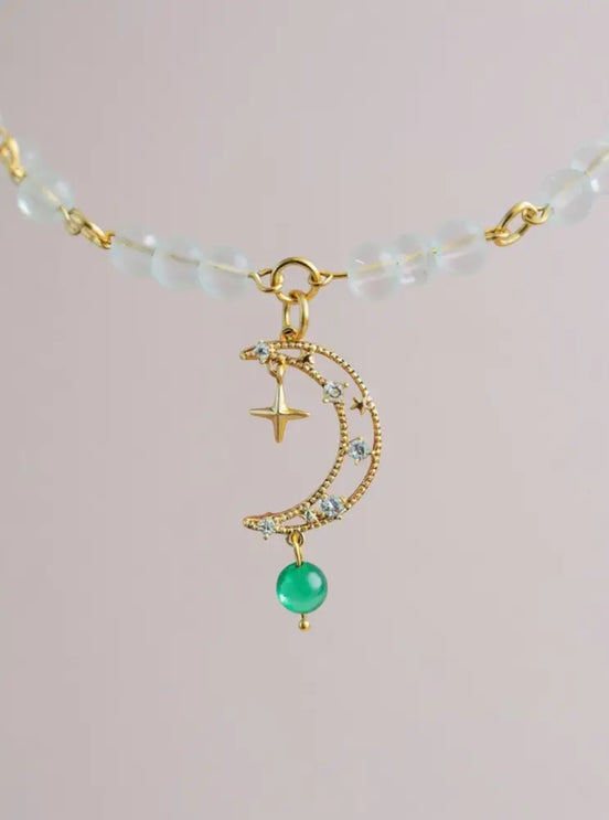 Aeriselle-Mage the Green Moon Halskette-Edelstahl Gold - Halskette