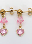 Pinky Little Heart Earrings-Edelstahl Gold