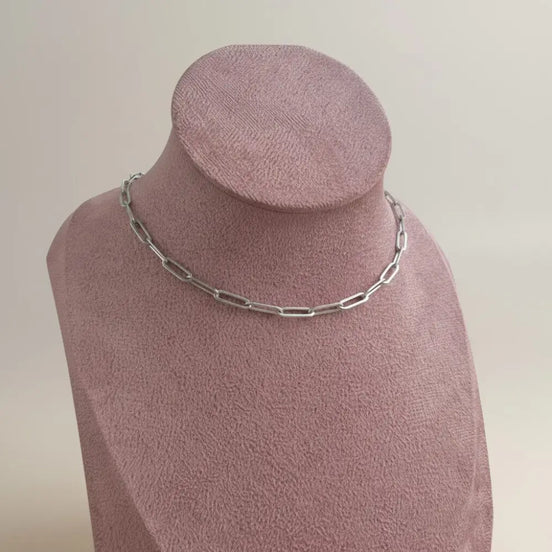 Alltagsmagie Ketten – Minimalistische Edelstahl Chains -Gold & Silber - Paper Link / Silber - Halskette