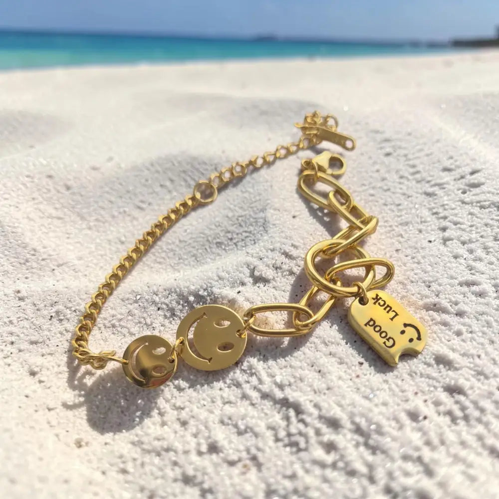 Ocean Treasure Bracelets-Sun & Moon & Smiley & Ocean - Smiley - Armbänder