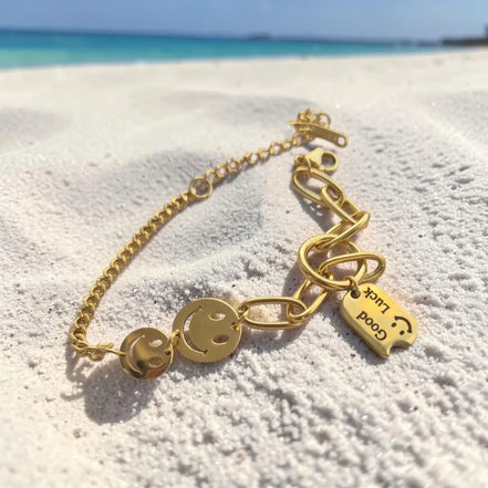 Ocean Treasure Bracelets-Sun & Moon & Smiley & Ocean - Smiley - Armbänder