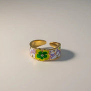 Aeriselle-Bloom of Light Ring-Edelstahl Gold - Ringe
