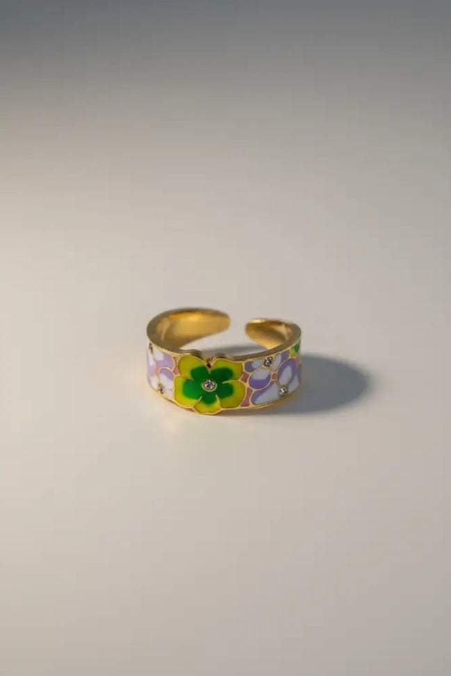 Aeriselle-Bloom of Light Ring-Edelstahl Gold - Ringe