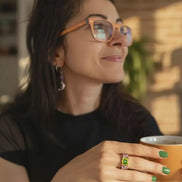 Aeriselle-Bloom of Light Ring-Edelstahl Gold - Ringe