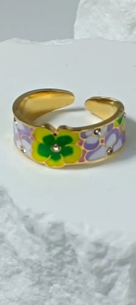 Aeriselle-Bloom of Light Ring-Edelstahl Gold - Ringe