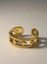 Aeriselle-Cosmic Glow Star Ring-Edelstahl Gold - Ringe