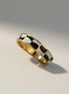 Aeriselle-Eclipse Chequered Ring Black-Edelstahl Gold & Silver - Gold - Ringe