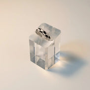 Aeriselle-Eclipse Chequered Ring Black-Edelstahl Gold & Silver - Silber - Ringe