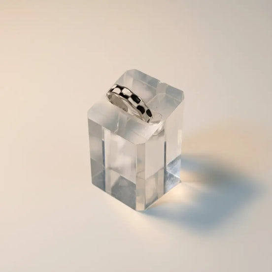 Aeriselle-Eclipse Chequered Ring Black-Edelstahl Gold & Silver - Silber - Ringe