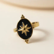 Aeriselle-Golden Star Whisper Ring-Edelstahl Gold - Ringe