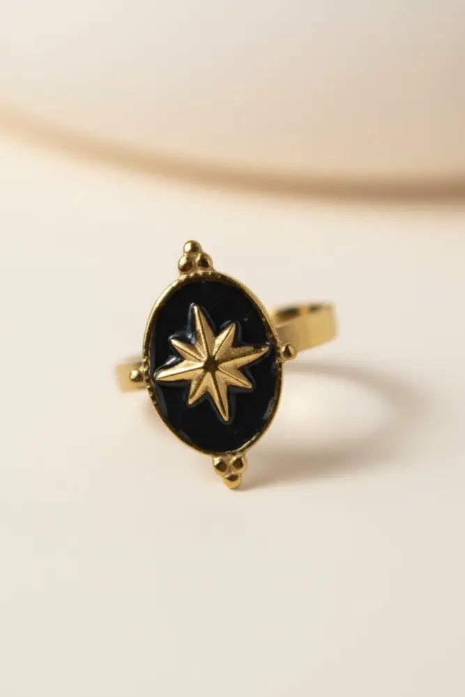 Aeriselle-Golden Star Whisper Ring-Edelstahl Gold - Ringe