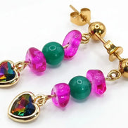 Aeriselle-Green Moon Elf Earrings-Edelstahl Gold - Ohrringe
