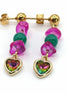 Aeriselle-Green Moon Elf Earrings-Edelstahl Gold - Ohrringe