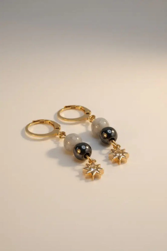 Aeriselle-Grey Lady of Forgotten Land Earrings-Edelstahl Gold - Ohrringe