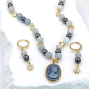 Aeriselle-Grey Lady of Forgotten Land Earrings-Edelstahl Gold - Ohrringe
