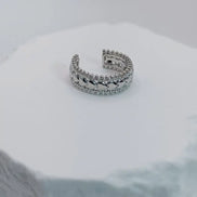 Silber Herz Ear Cuff