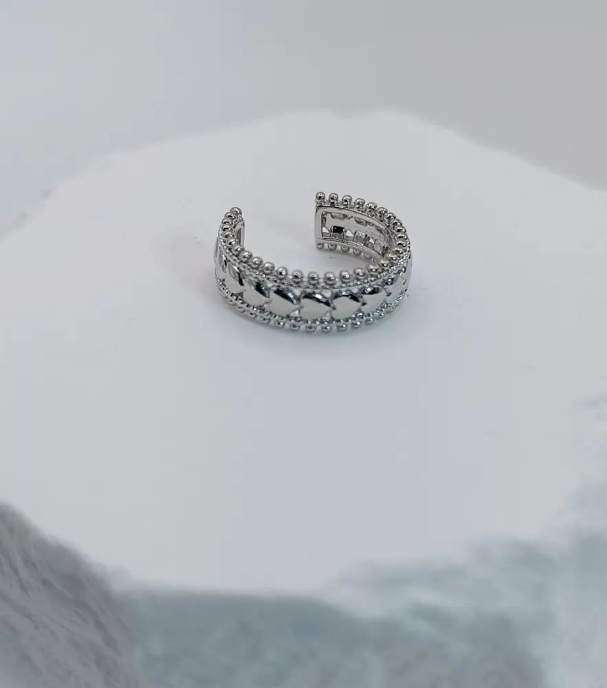 Silber Herz Ear Cuff