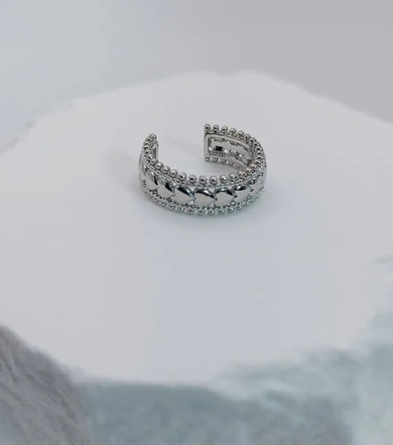 Silber Herz Ear Cuff