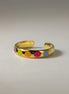 Aeriselle-Joy Spirit Smiley Ring -Edelstahl Gold & Silver - Gelb - Ringe