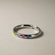 Aeriselle-Joy Spirit Smiley Ring -Edelstahl Gold & Silver - Silber - Ringe