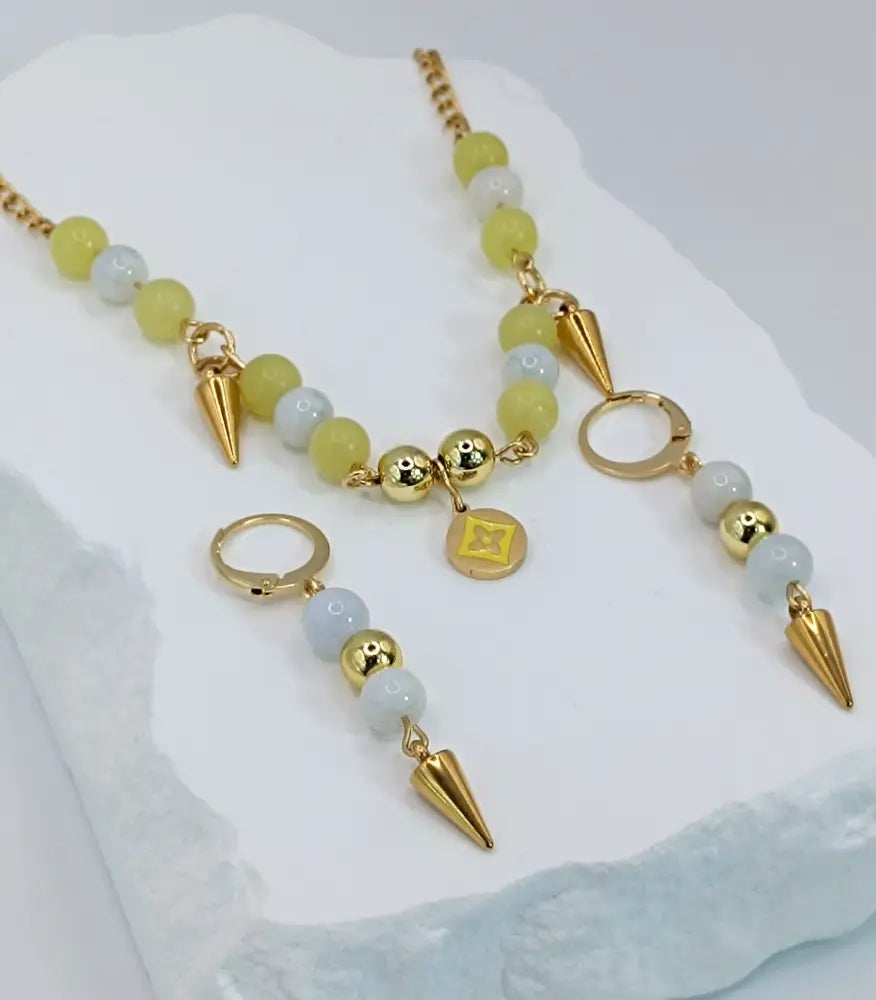 Aeriselle-Little Yellow Star Earrings-Edelstahl Gold - Ohrringe