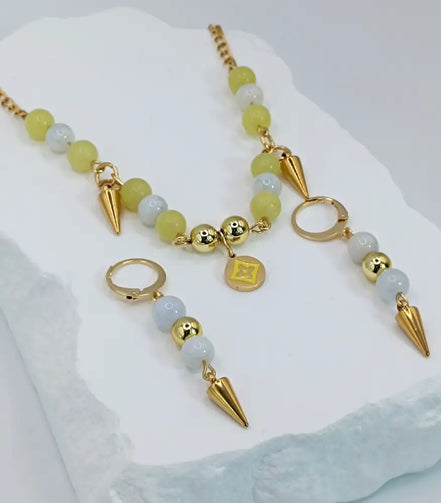 Aeriselle-Little Yellow Star Earrings-Edelstahl Gold - Ohrringe