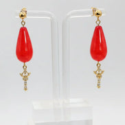 Aeriselle-Mage the Red Moon Earrings-Edelstahl & Zirkonia Gold - Ohrringe