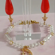 Aeriselle-Mage the Red Moon Earrings-Edelstahl & Zirkonia Gold - Ohrringe