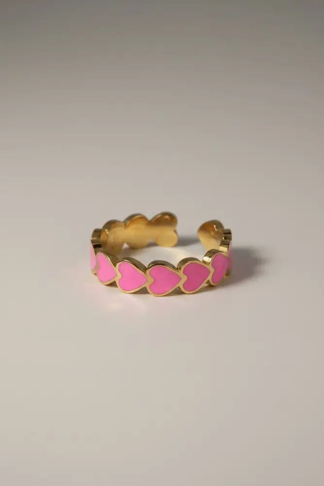 Aeriselle-Neon Sakura- Edelstahl Multi Colour & Pink Silver & Pink Gold - Gold - Ringe