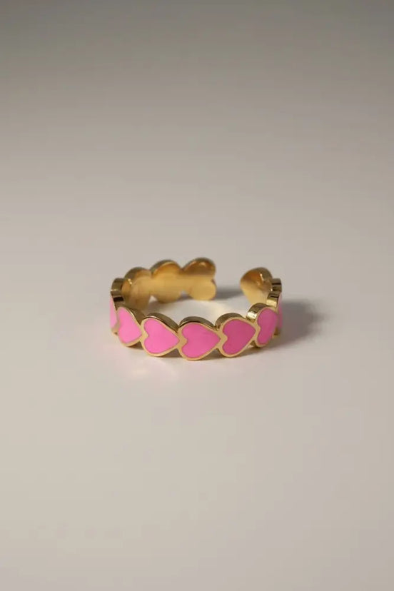 Aeriselle-Neon Sakura- Edelstahl Multi Colour & Pink Silver & Pink Gold - Gold - Ringe