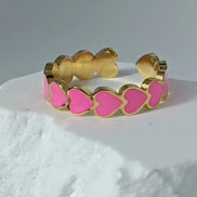 Aeriselle-Neon Sakura- Edelstahl Multi Colour & Pink Silver & Pink Gold - Ringe
