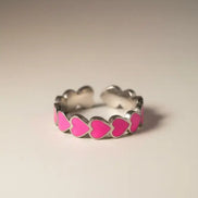 Aeriselle-Neon Sakura- Edelstahl Multi Colour & Pink Silver & Pink Gold - Silber - Ringe