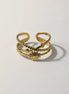 Aeriselle-Orbits Around Sun Ring-Edelstahl Gold - Ringe