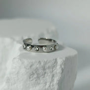 Aeriselle- Pearl Ring – Edelstahl Sun Gold & Moon Silver - Ringe