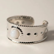 Aeriselle-Radiant Pearl Ring -Edelstahl Gold-White & Silver White - Silber - Ringe