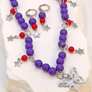 Aeriselle-Sorcerer the Purple Earrings-Edelstahl Silver - Ohrringe
