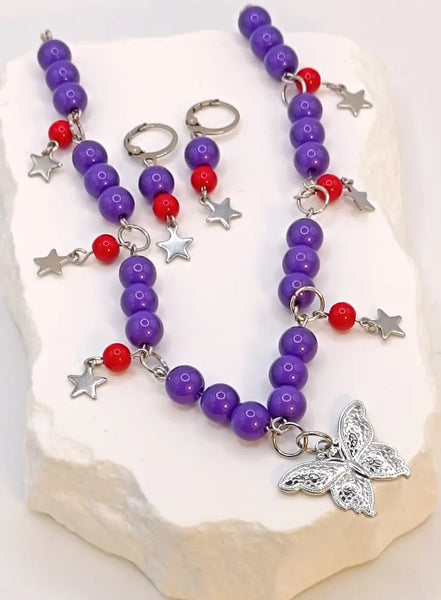 Aeriselle-Sorcerer the Purple Earrings-Edelstahl Silver - Ohrringe