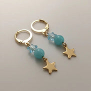 Aeriselle-Starlight Sisterhood Earrings-Edelstahl Turquoise & Gold - Ohrringe