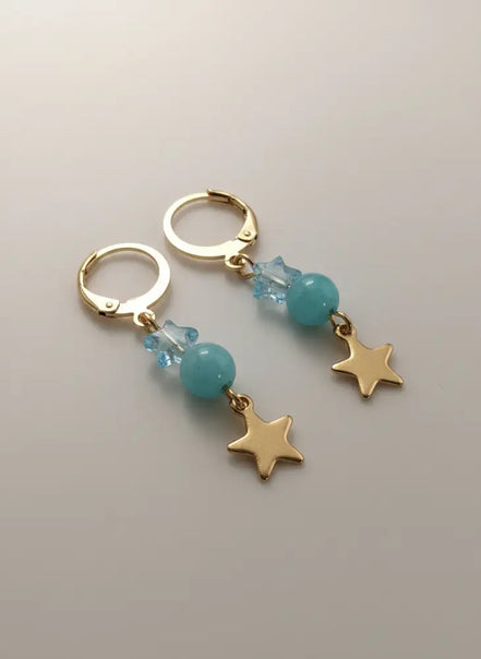 Aeriselle-Starlight Sisterhood Earrings-Edelstahl Turquoise & Gold - Ohrringe