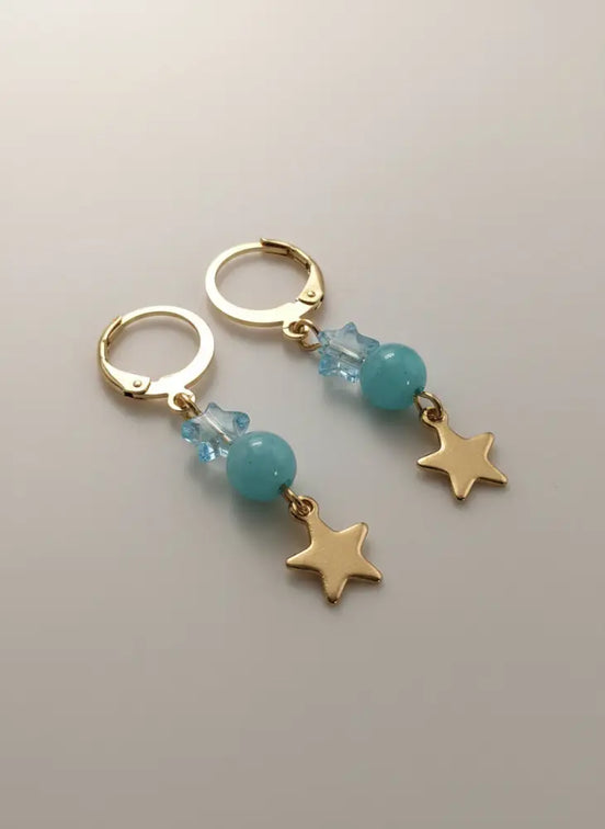Aeriselle-Starlight Sisterhood Earrings-Edelstahl Turquoise & Gold - Ohrringe