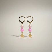 Aeriselle-Starlight Sisterhood Earrings-Edestahl Pink & Gold - Ohrringe