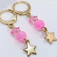 Aeriselle-Starlight Sisterhood Earrings-Edestahl Pink & Gold - Ohrringe