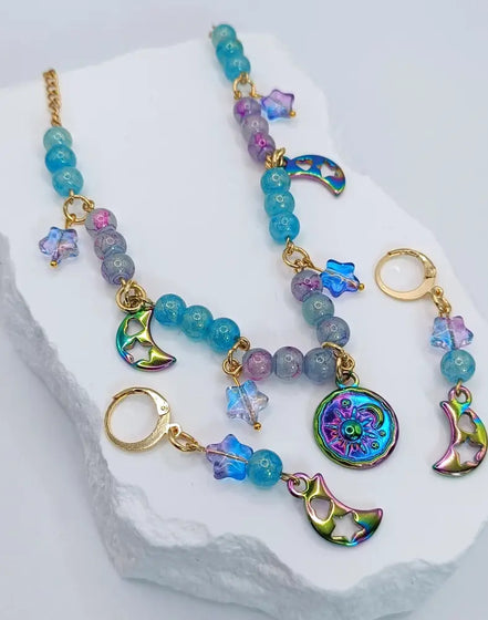 Aeriselle-Starlight Sisterhood Protection Earrings-Edestahl Gold - Ohrringe