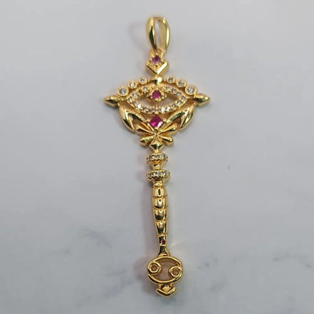 Aeriselle-Starlight Sisterhood Zodiac Amulets-Edelstahl & Zirkonia Gold - Krebs - Halskette