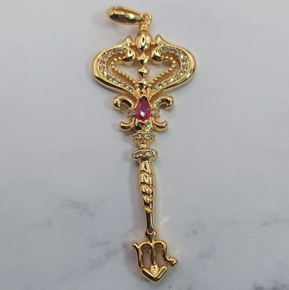Aeriselle-Starlight Sisterhood Zodiac Amulets-Edelstahl & Zirkonia Gold - Skorpion - Halskette