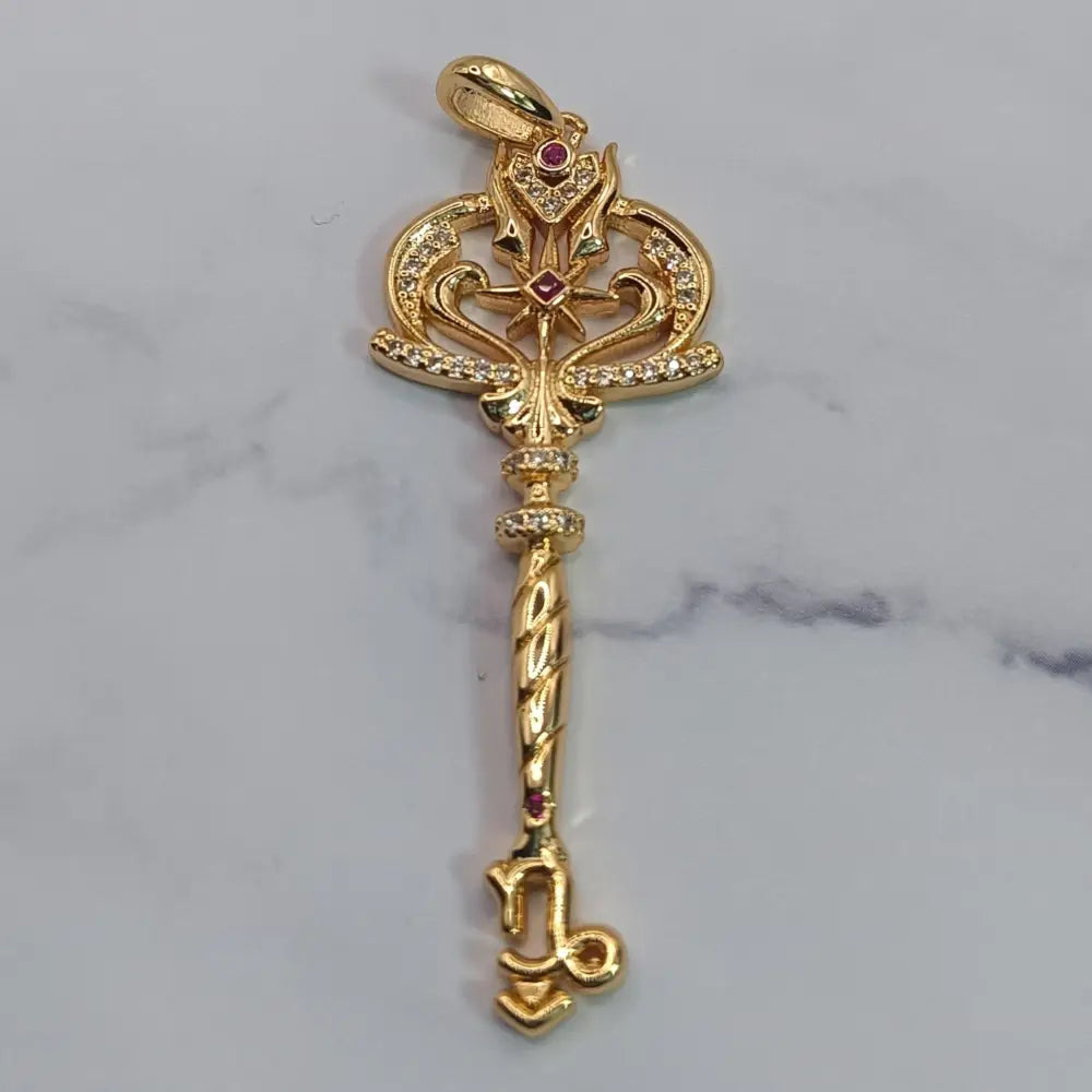 Aeriselle-Starlight Sisterhood Zodiac Amulets-Edelstahl & Zirkonia Gold - Steinbock - Halskette