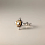 Aeriselle-Winter Star Snowflake Ring –Edelstahl Gold & Silver - Braun - Ringe