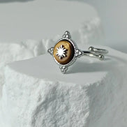 Aeriselle-Winter Star Snowflake Ring –Edelstahl Gold & Silver - Ringe